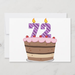 72歳のお誕生日ケーキ カード