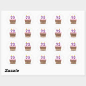 72歳のお誕生日ケーキ ラウンドシール (シート)