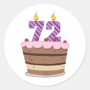 72歳のお誕生日ケーキ ラウンドシール