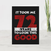 72歳の日は良い72番目の誕生日に見えた カード (正面)