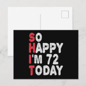 72歳の誕生日おめでとう 今日72歳だよ 冗談のプレゼント ポストカード (正面/裏面)