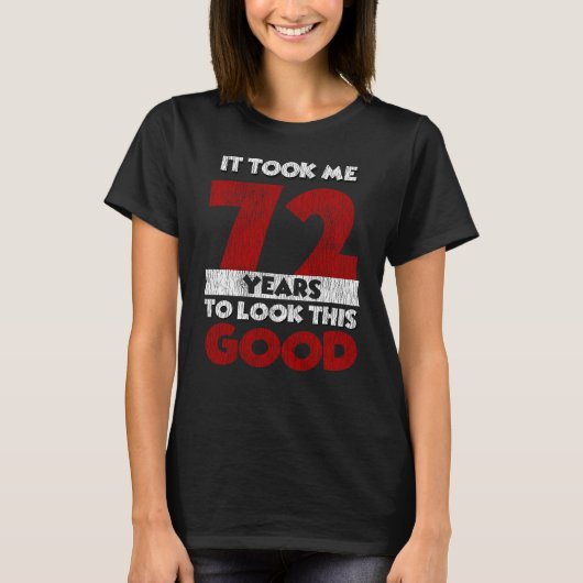 72歳の誕生日おもしろギフト Tシャツ (正面)