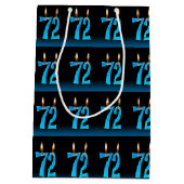 72歳の誕生日と目の玉ろうそく ミディアムペーパーバッグ (裏面)