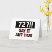 72歳の誕生日ギア カード (黄色い花)
