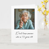 72歳の誕生日 おばあちゃんが楽しむ カード (黄色い花)