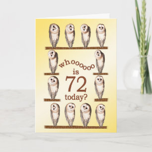 72歳の誕生日、奇妙なフクロカード。 カード