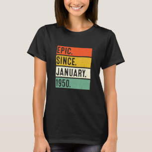 72歳の誕生日 1950年1月から72年続くエピック Tシャツ