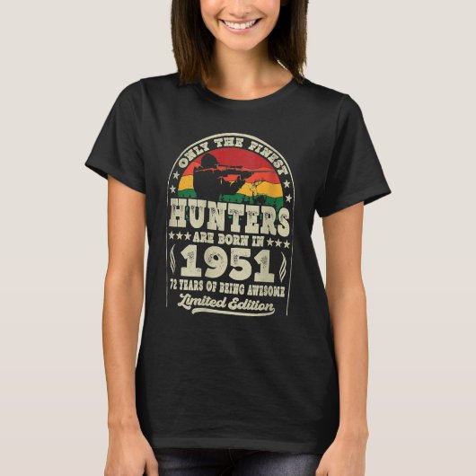 72歳の鹿狩りハンターズヴィンテージ1951 72nd tシャツ (正面)