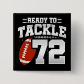 72歳タックルサッカーパーティー72誕生日 缶バッジ (正面)