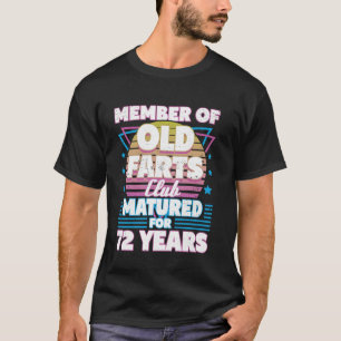 72歳ファルトクラブ72おもしろいnd誕生日メンダ tシャツ