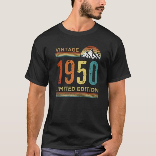 72歳ヴィンテージ1950 72誕生日 Tシャツ (正面)