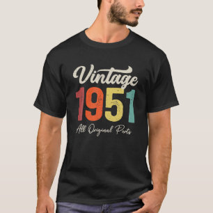 72歳ヴィンテージ1951 72番目の誕生日装飾 Tシャツ