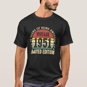 72歳ヴィンテージ1951 72誕生日 Tシャツ