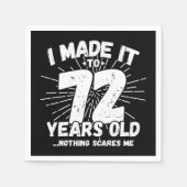 72歳皮肉ミームおもしろい72誕生日 スタンダードカクテルナプキン (正面)