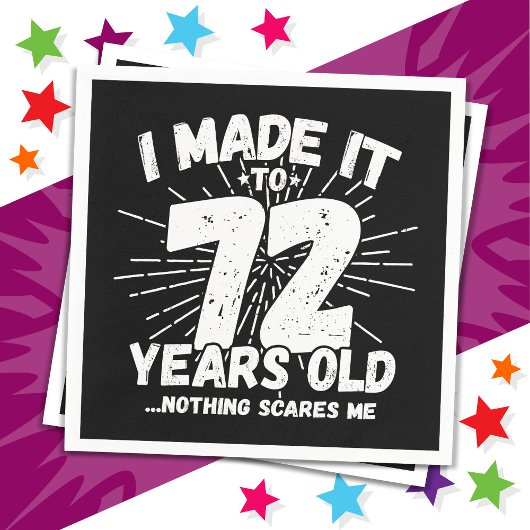 72歳皮肉ミームおもしろい72誕生日 スタンダードカクテルナプキン