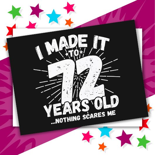 72歳皮肉ミームおもしろい72誕生日 ポストカード