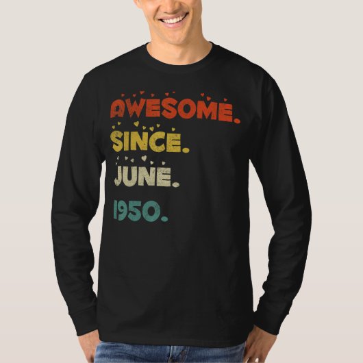 72歳1950年6月1日 Tシャツ (正面)