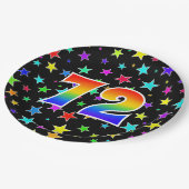 72番目のイベントはっきりした:,おもしろい, カラフル Rainbow 72 ペーパープレート (アングル)