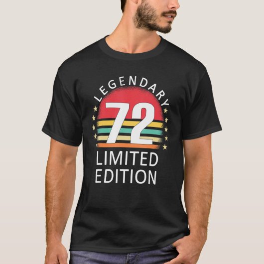 72番目の誕生日ヴィンテージレトロ Tシャツ (正面)