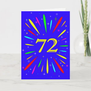 72番目の誕生日爆発カード カード