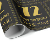 72番目の誕生日～インスパイアアールデコルック"72"，名前 ラッピングペーパー (ロールコーナー)
