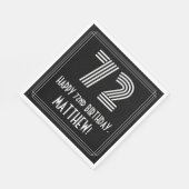 72番目の誕生日:インスパイアアールデコ検索"72" +名前 スタンダードランチョンナプキン (角)