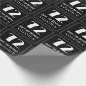 72番目の誕生日-インスパイアアールデコ検索"72",名前 ラッピングペーパー (角)