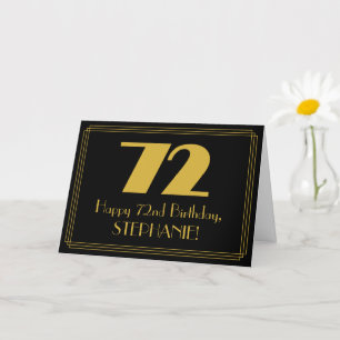 72番目の誕生日:インスパイアアールデコ検索"72" & Name カード
