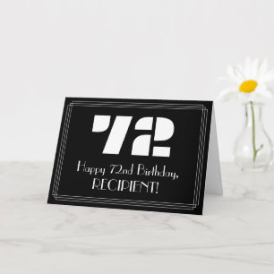 72番目の誕生日:インスパイアアールデコ検索"72" & Name カード