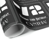 72番目の誕生日:インスパイアアールデコ検索"72" & Name ラッピングペーパー (ロールコーナー)