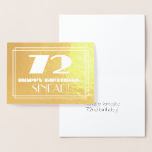 72番目の誕生日:名前+インスパイアアールデコ検索"72" 箔カード