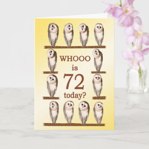 72番目の誕生日、奇妙なフクロウ カード