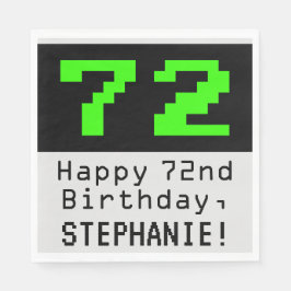 72番目の誕生日- Nerdy / オタク系のスタイル「72」と名前 スタンダードランチョンナプキン