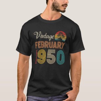72誕生日ギフトヴィンテージ1950年2月72年 Tシャツ
