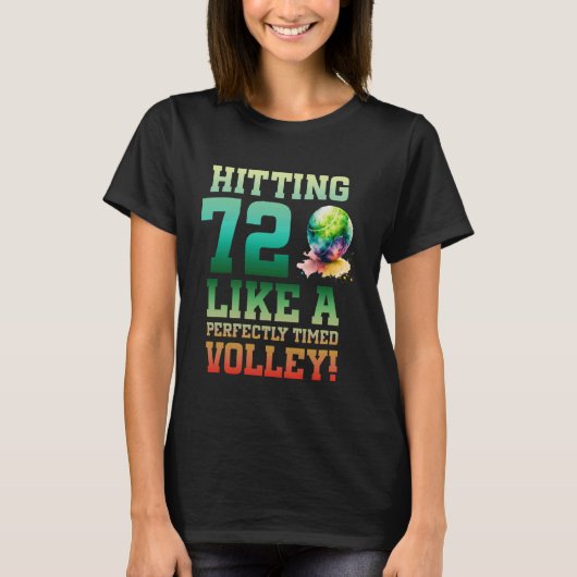 72誕生日テニス72歳テニス選手Bi Tシャツ (正面)