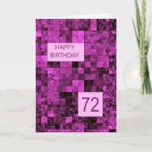 72誕生日誕生日ピンクパターンカード カード (正面)
