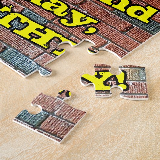 72誕生日:おもしろいグラフィティインスパイアレインボー72 ジグソーパズル (側面)