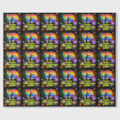 72誕生日:おもしろい花火、レインボールック# "72" ラッピングペーパー (フラット)