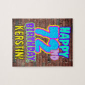 72誕生日～おもしろい、アーバングラフィティインスパイアルック ジグソーパズル (横)