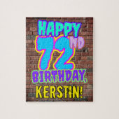 72誕生日～おもしろい、アーバングラフィティインスパイアルック ジグソーパズル (縦)