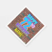 72誕生日~おもしろい、アーバングラフィティインスパイアルック スタンダードランチョンナプキン (角)