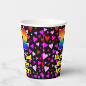 72誕生日:愛するハートパターン、虹72 紙コップ (右)