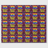 72誕生日:愛するハートパターン、虹# 72 ラッピングペーパー (フラット)