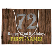 72誕生日: Country インスパイア Western  Look, Name ラージペーパーバッグ (裏面)