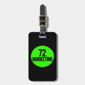 72販売のロゴの黒い荷物のラベルの革バンド ラゲッジタグ (正面縦)