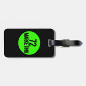 72販売のロゴの黒い荷物のラベルの革バンド ラゲッジタグ (裏面横)