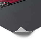 720Sスーパーカーのポスター – Memphis Red ポスター (角)