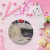 7263-軍隊結婚ズ（ユニフォームおよびブーケ付き） ペーパープレート (パーティー)