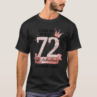 72 & Fabulous Iバラ&ホワイトパーティーグループカンディド Tシャツ