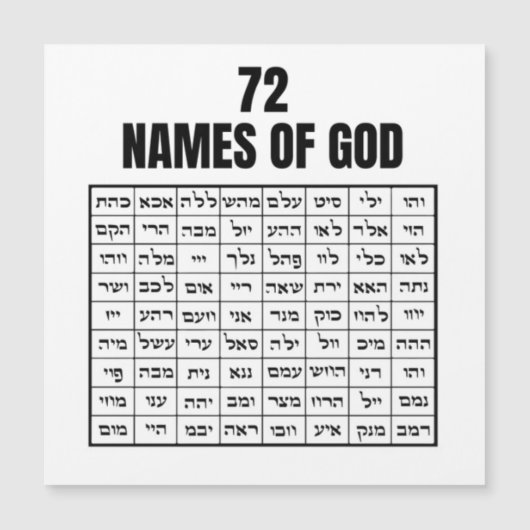 72 Names of God (正面)